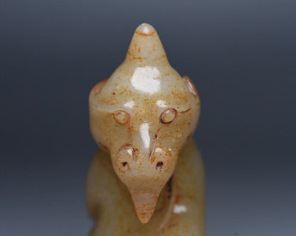 Chinese Old Hetian Jade Hand Carved Exquisite Unique Statue Figurines Art Rare
