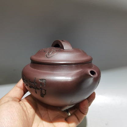 Vintage Chinese Yixing Purple Clay Teapot Zisha Ceremony Gift Teaware Exquisite