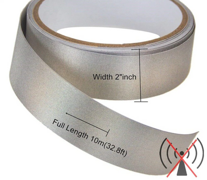 Faraday Tapes 50mm Wide Copper Metal Water Resistant Conductive Fabrics Stickers