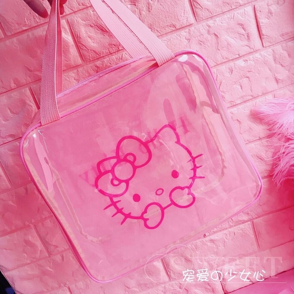 Hello Kitty Swimwear Storage Bag Transparent Cosmetic Wash Bag Travel Bag