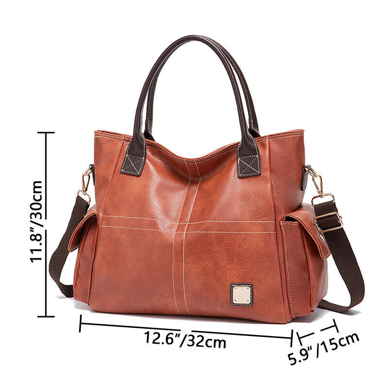 Soft Oil Wax Leather Women's Tote Bag, Large Capacity Handbag Shoulder Bags