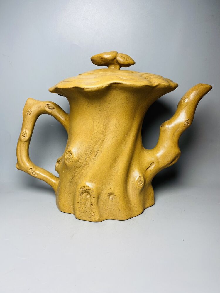 Vintage Chinese Yixing Purple Clay Teapot Zisha Ceremony Carving Collectible Art