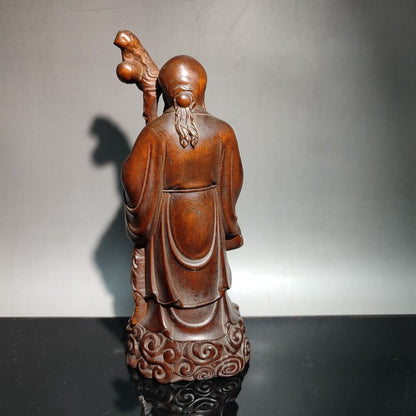 god of longevity buddha statue wooden decorative sculpture Figurines Room decor