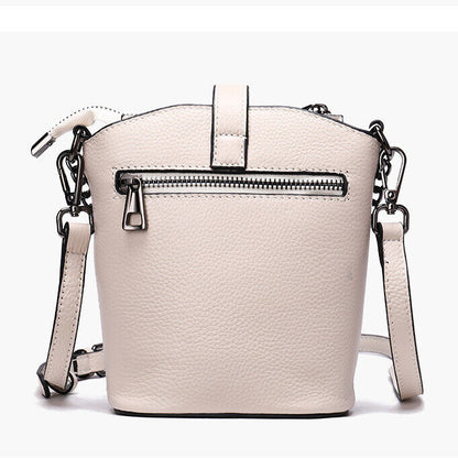 New Designer Womens Genuine Leather Shoulder Bag Snake Embroidered Small Handbag