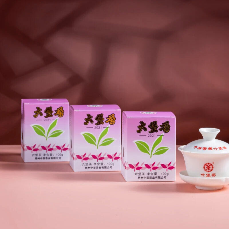 CHINATEA Brand Purple Box Lao Ba Zhong Cha Liu Bao Hei Cha Dark Tea Loose 100g