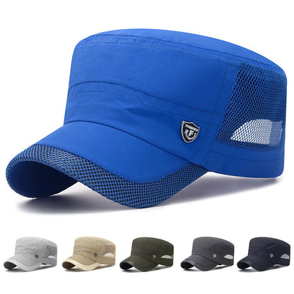 Summer Men's Mesh Flat Cap Army Hat Cadet Castro Military Patrol Baseball Casu