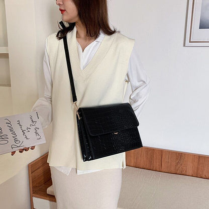 PU Leather Shoulder Crossbody Bags Women Bag Pattern Casual Tote Bag