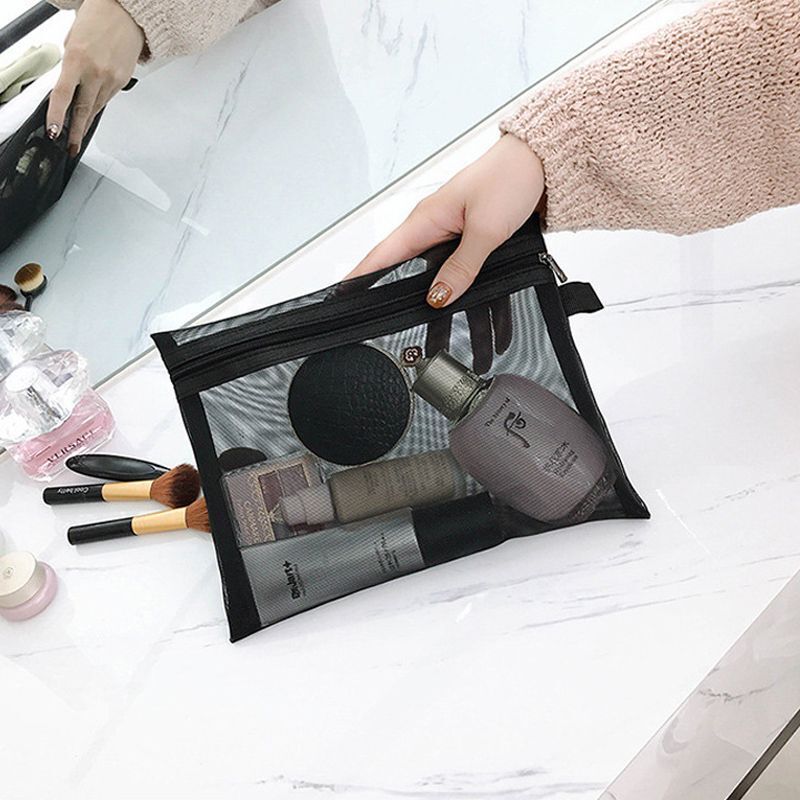 Cosmetic Bag Small Mesh Makeup Bag Organizer Lipstick Bag Ladies Toiletry Pouch