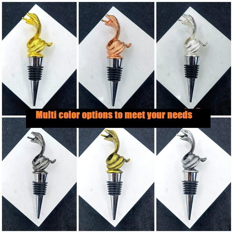 Wine Stopper Creative Snake Zinc Alloy Champagne Bottle Keeping Fresh Sealed Cap