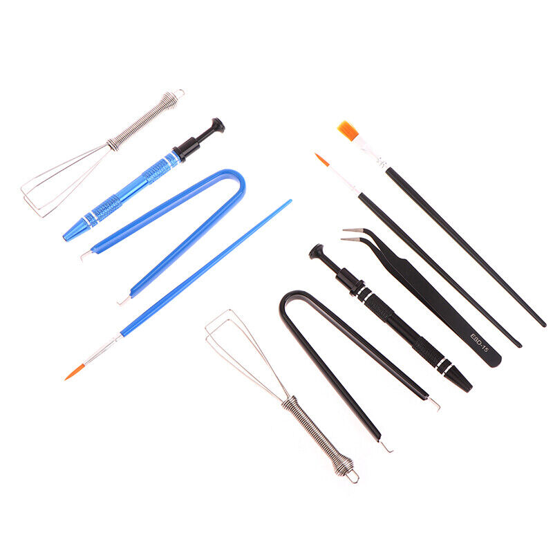 1Set Keyboard Cleaning Tool Keycap Puller Stem Holder Lube Brush w/Storage Bag