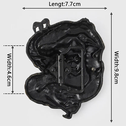 Men Belt Buckle Metal Tiger Chinese Dragon Shape DIY Craft Accessories 5.2x7.7cm