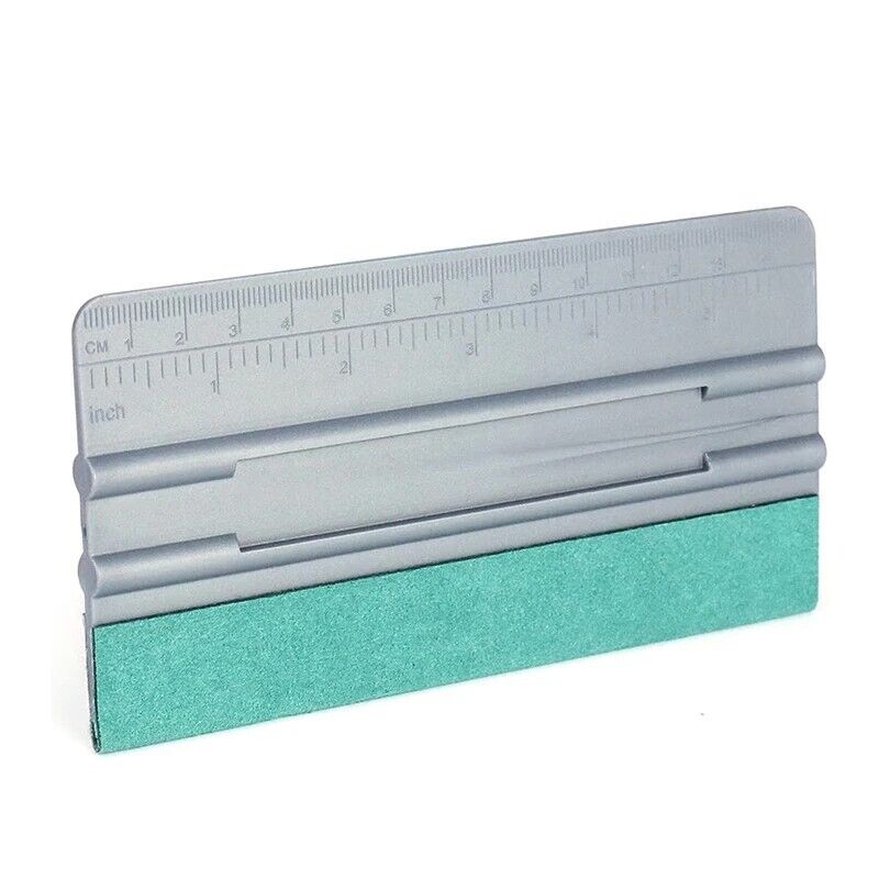 Squeegee With Ruler Plastic Car Vinyl Wrapping Suede Edge Felt Scrapers 15x7.4cm