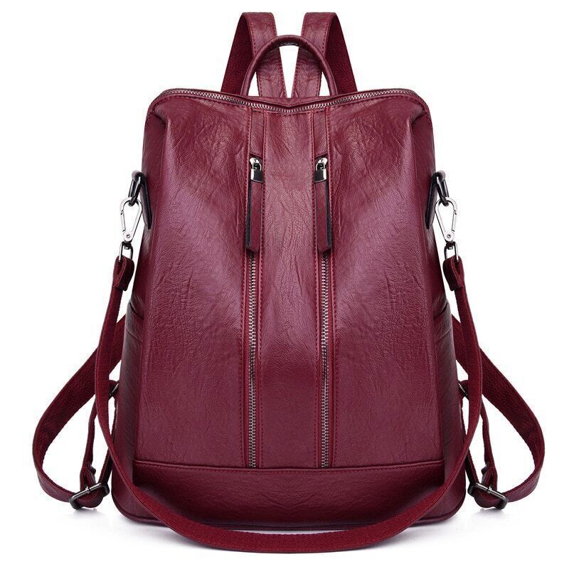 Women Backpack PU Bag Bucket Lady Shoulder Packs Backpacks Travel Rucksack