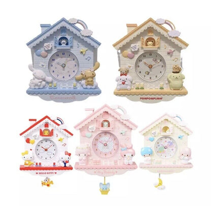 SANRIO POMPOMPURIN Clock Anime Kawaii Cinnamoroll Hello Kitty Vintage Style