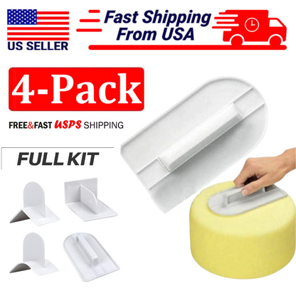 4Pc Set Decoracion Pasteles Torta Fondant Glaseado Mas Suave Acolchado Raspador