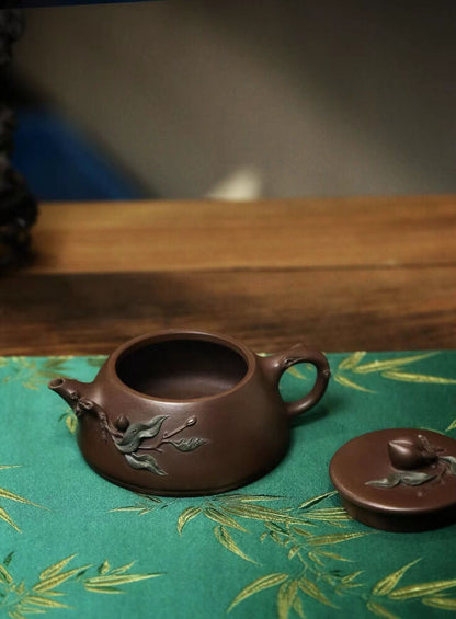 180cc chinese Yixing Handmade Zisha Purple clay Teapot  ShengTao Hu Tea Pot