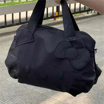 Hello Kitty Black Shoulder Bag Portable Multifunctional Luggage Bag Handbag