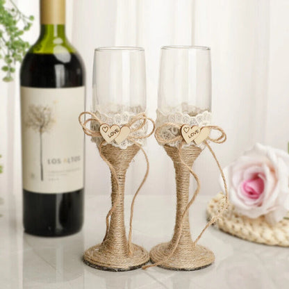 Cake Knives 2-4Pcs Champagne Glass Wedding Ceremony Supplies Shovels Flutes Cups