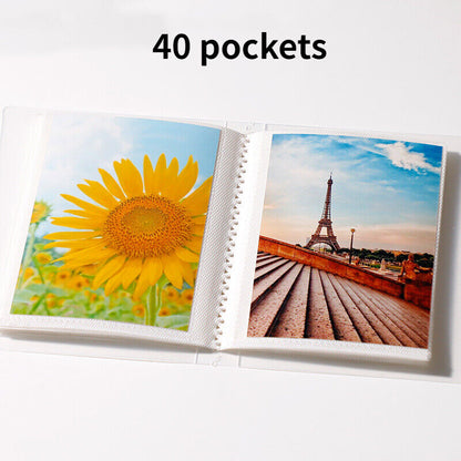 2x Transparent Photo Album Holds Mini Photo Card Ticket Collection Bag Book Gift