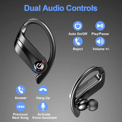 Bluetooth 5.1 Headset TWS Wireless Earphones Earbuds Stereo Headphones Ear Hook