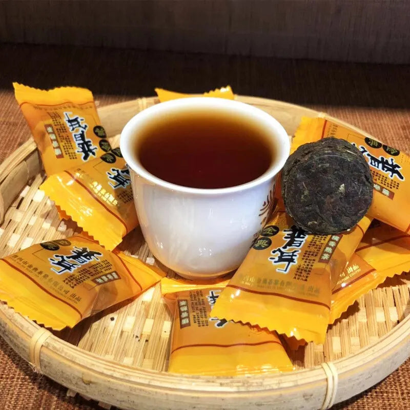 Yunnan Sticky Rice Pu Erh Tea (Nuo Mi Xiang Cha) Ripe Pu'er Puer Mini Cake 500g