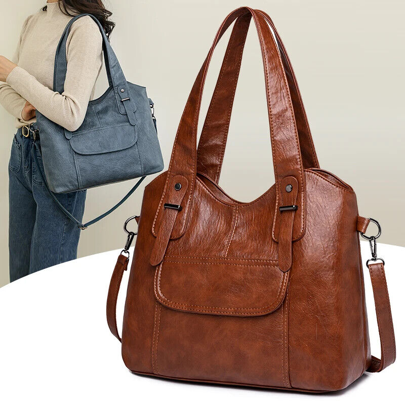 Totes Women 2024 PU Leather Shoulder Side Bag Female Shopper Handbag