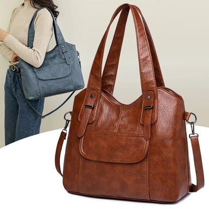 Totes Women 2024 PU Leather Shoulder Side Bag Female Shopper Handbag