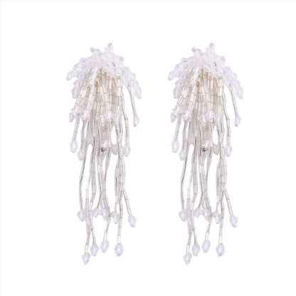 Tassel Nail Bead Cloth Paste Bag Earrings Jewelry Accessories Patch DIY Material