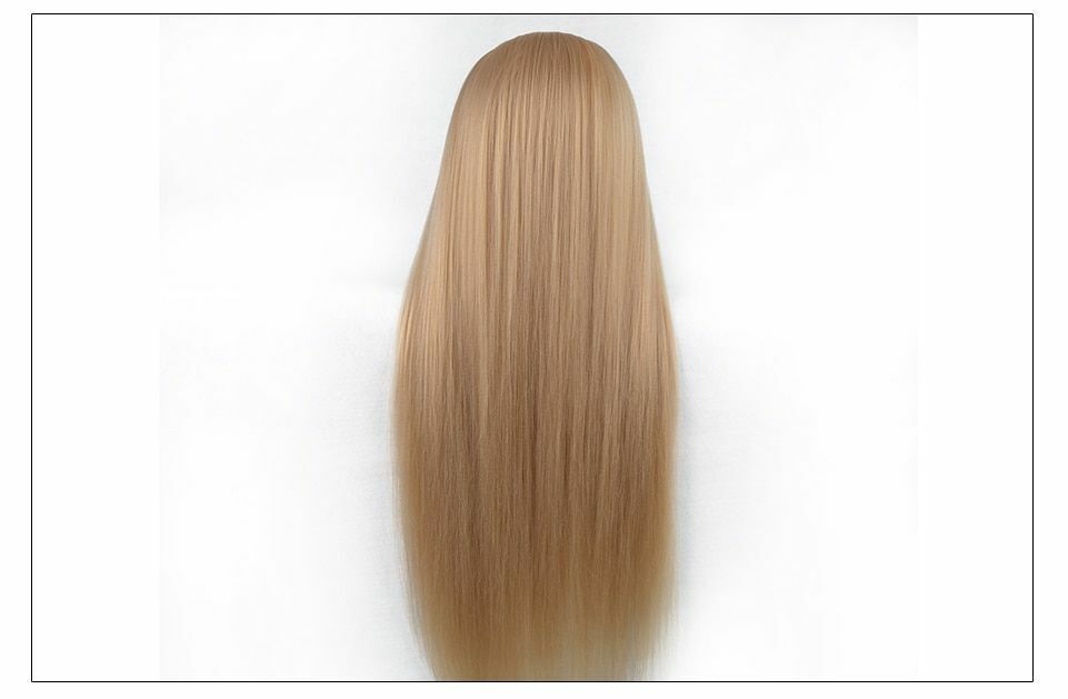 80cm Training Head With Long Thick Hair Practice Hairdressing Styling Mannequins