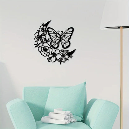 Modern Butterfly Flower Wall Hanging - Perfect for Home Decor, Birthday Parties