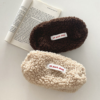 Cashmere Pencil Bag Case for Colored Pencils Plush Pencil Bag Zipper Bag QF