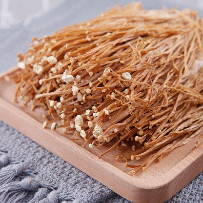50g-500g Dried Enokitake Enoki Chinese Mushroom Flammulina Velutipes Jin ZhenGu