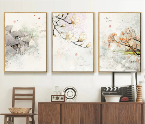Abstract Spring Landscape 3 Piece Canvas Print Wall Art Home Decor Cuadros