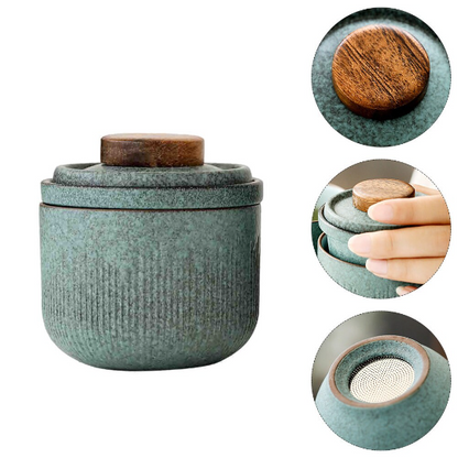 Ceramic Travel Tea Set with Travel Case