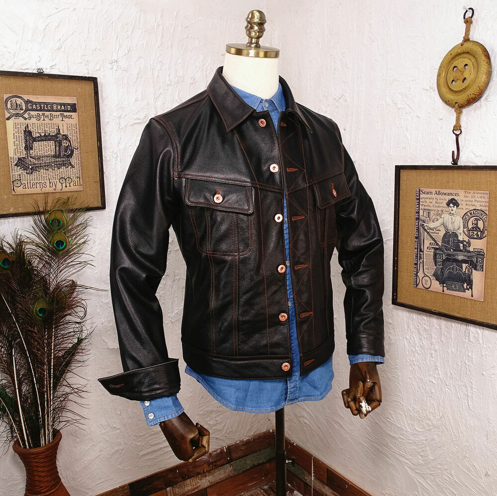 Men's Vintage Style Motorcycle Leather Jacket Single-Breasted S-5XL Leisure Coat