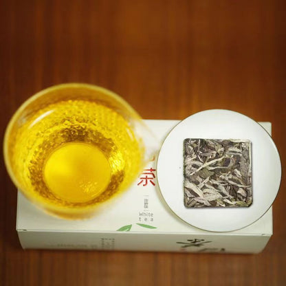 200g Mini Fuding White Tea Brick Chinese White Peony Tea Organic Old White Tea