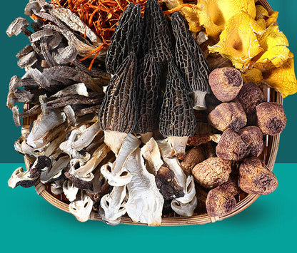 Dried Mushroom Fungus Soup Material 虫草花 羊肚菌/姬松茸/鸡油菌/雪山松茸 No red dates Goji berry