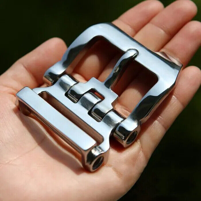Belt Buckles 40mm Brushed Metal Stainless DIY Leather Craft Hardware Accessories