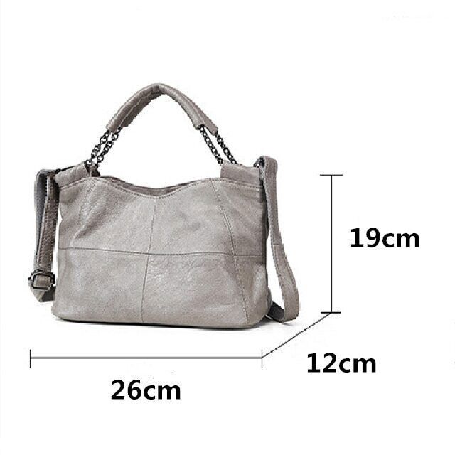 2023 New Handbag Lady Chain Soft Genuine Leather Tote Bags Women Messenger Bag