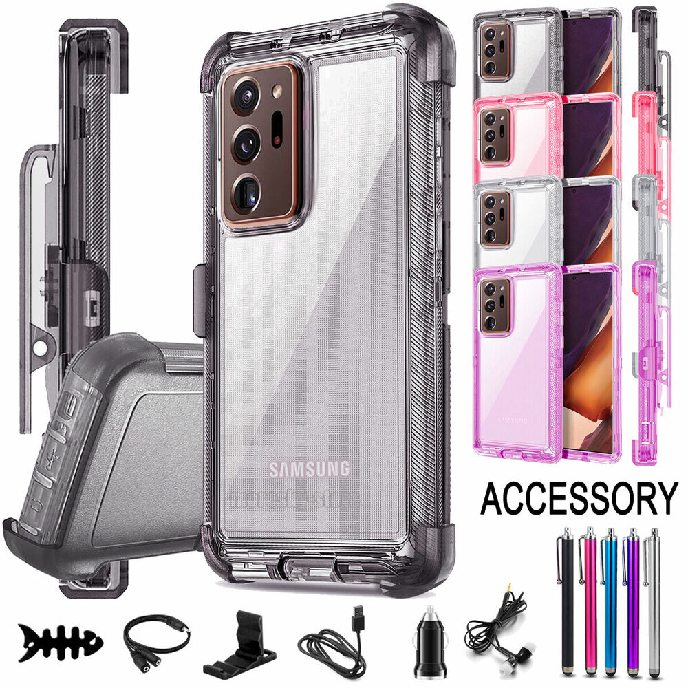 Clear Case For Samsung Galaxy Note20 Ultra 5G Clip Rubber Cover / Accessories