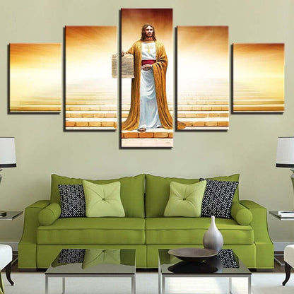 Jesus Christ Portrait Canvas Prints Painting Wall Art Home Decor Picture 5PCS