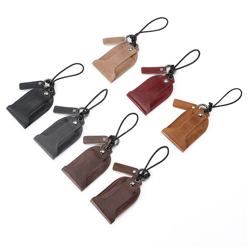1pcs Car Key Holder Cover Key Chain Bag Leather Remote Fob Case Pouch Unisex