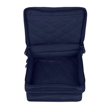 Yazzii Double Petite Craft Organizer Bag - Portable Storage Navy
