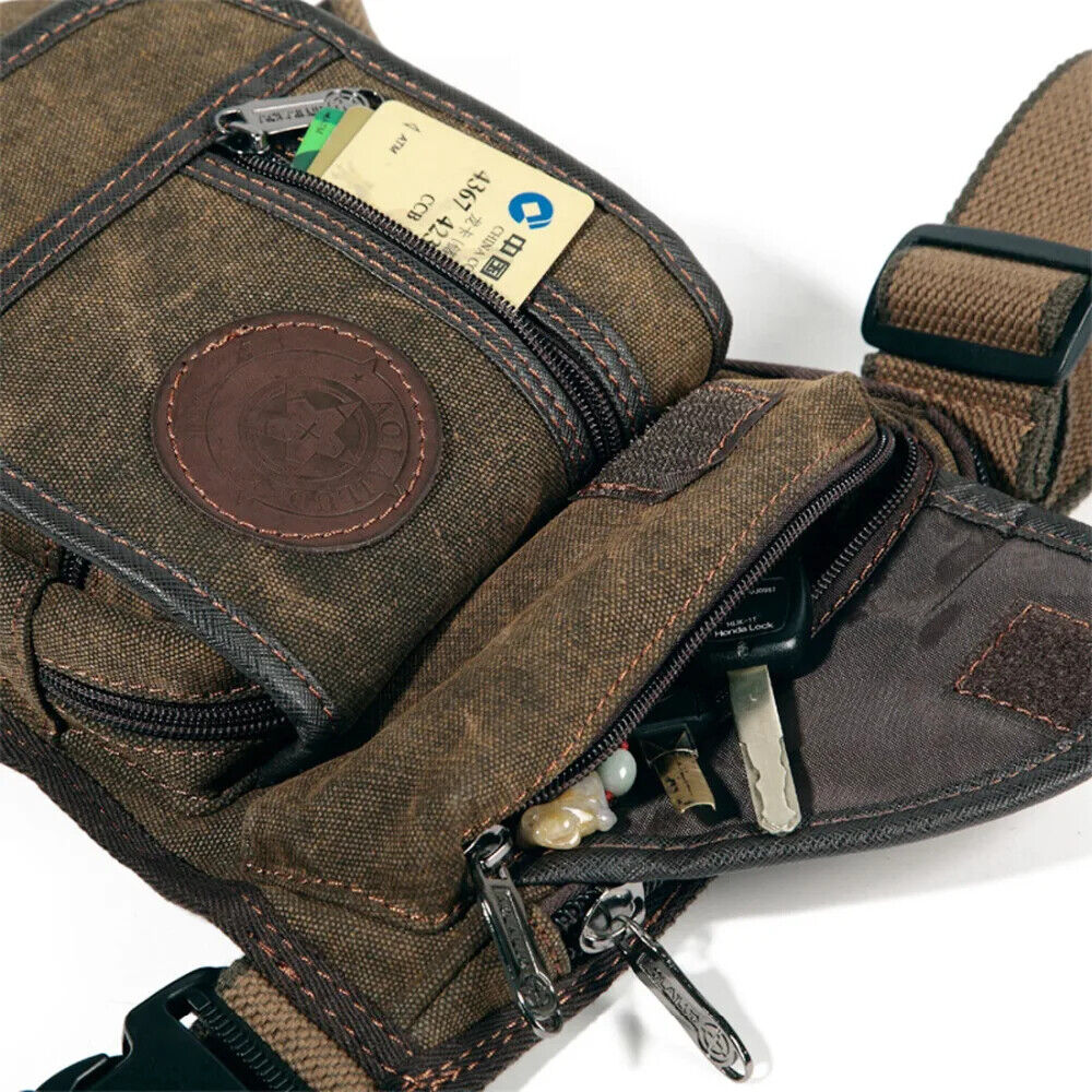 Men Drop Leg Bag Waist Cross Body Outdoor Sports Male Belt Hip Bags