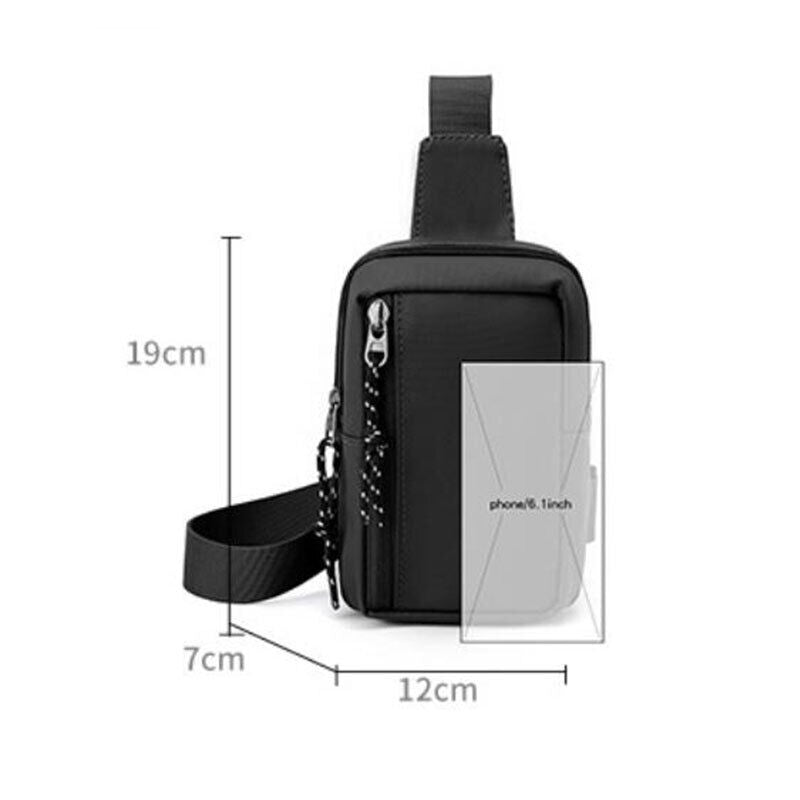 Men Women Unisex Sling Bag Chest Cross Body Travel Sport Shoulder Backpack Nylon