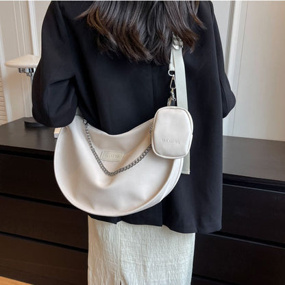 Letter Printed Bag Coin Pouch Synthetic Crossbody Bag Chain Handbag Zip Shoulder