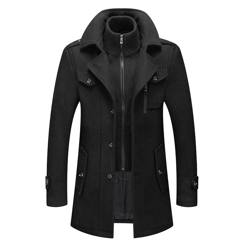 Men's Winter Wool Coat a Winter Thickening Coat High Quality Wool Coat Men