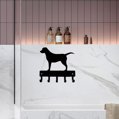 Labrador Retriever Dog-Key Hooks & Keychain Holder -9 inch/6 inch Metal Wall Art