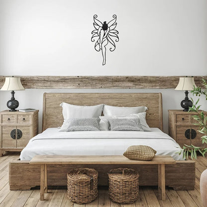 1pc Iron Crafts Flower Figurines Wall Decor, Metal Decor Interior Decoration
