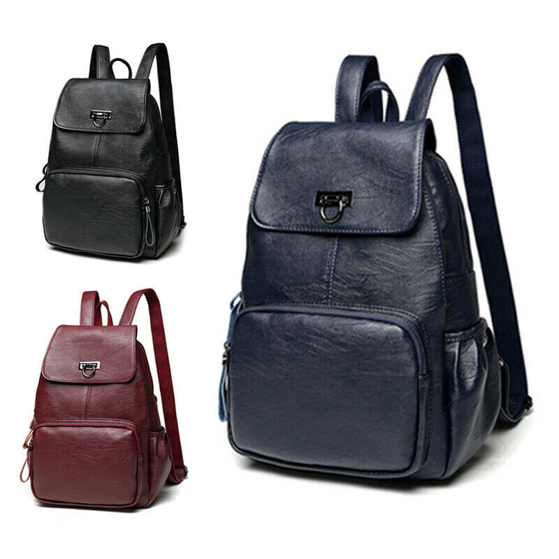 Women Rucksack Backpack Handbag Ladies Girls Pu Leather Satchel Shoulder Bag
